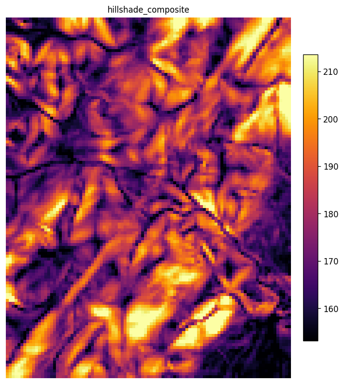 Multi-azimuth hillshade composite (max of 315, 45, 135, 225 degree illuminations)